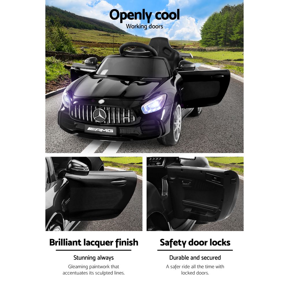 Kids Electric Ride On Car Mercedes-Benz Amg Gtr 12V Black
