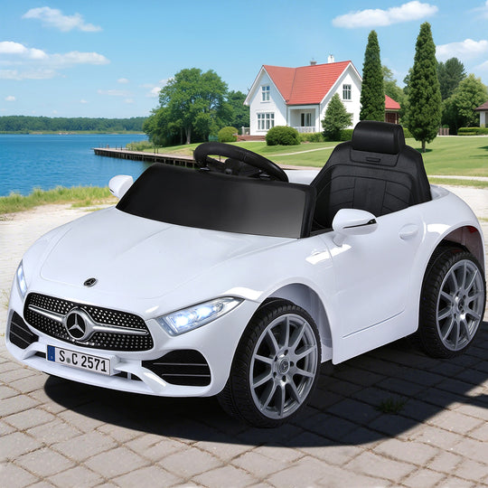 Kids Electric Ride On Car Licensed Outdoor Toys Cars Music Remote White | White colour