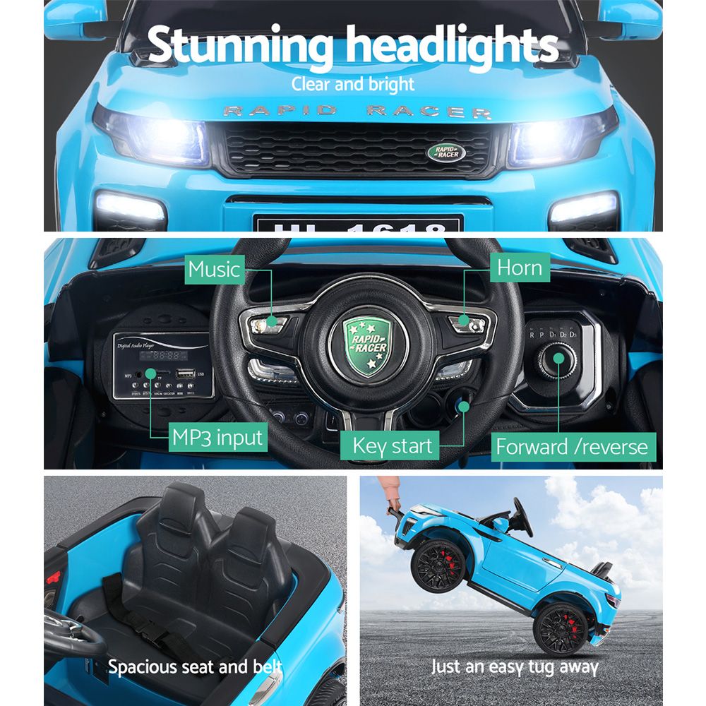 Rigo Kids Electric Ride On Car Suv Range Rover-Inspired Remote 12V Blue