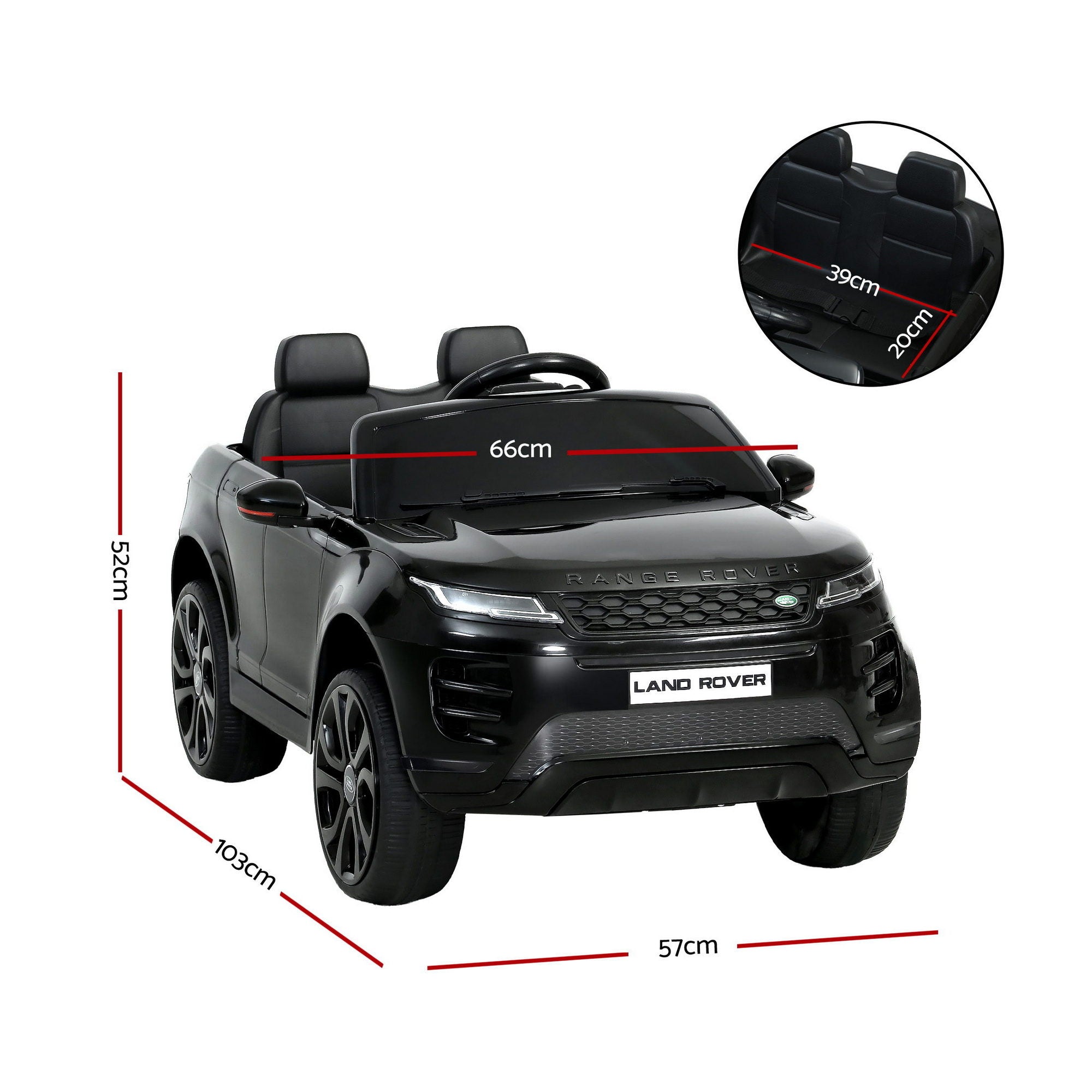 Kids Electric Ride On Car Land Rover Remote 12V Black