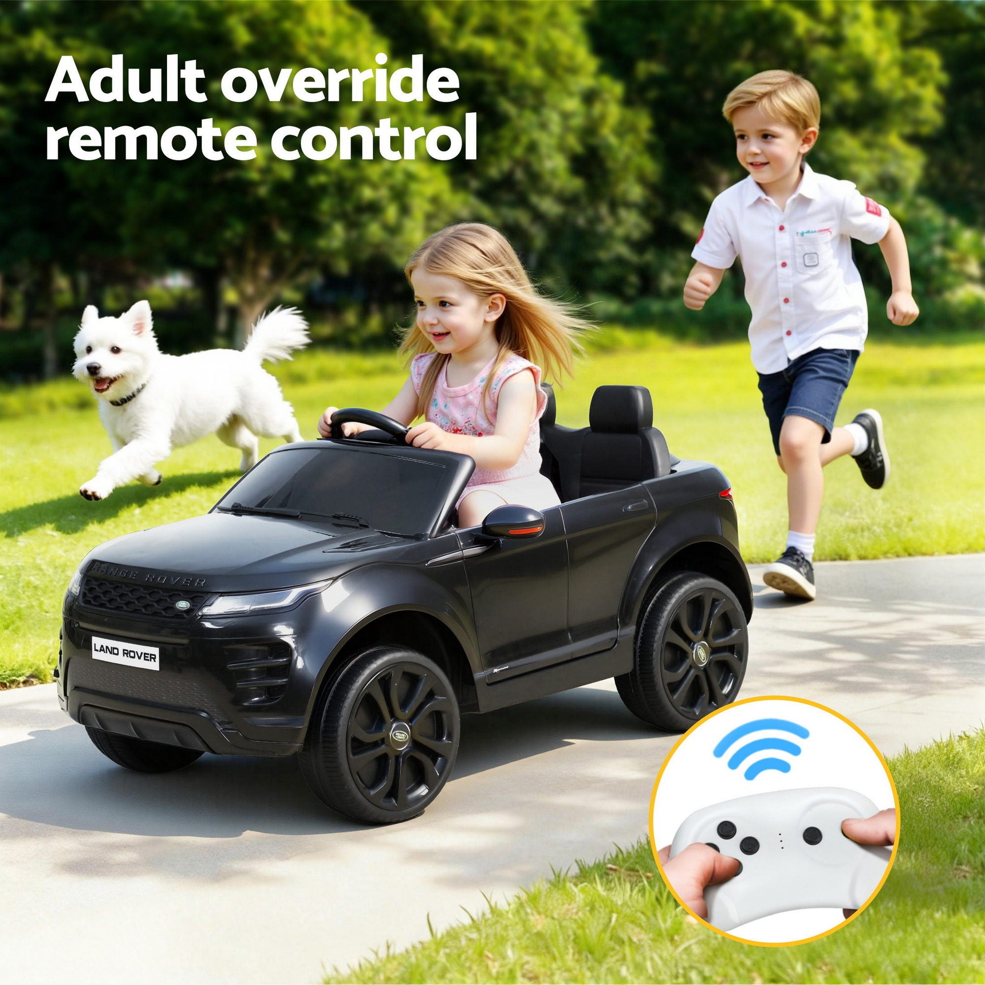 Kids Electric Ride On Car Land Rover Remote 12V Black