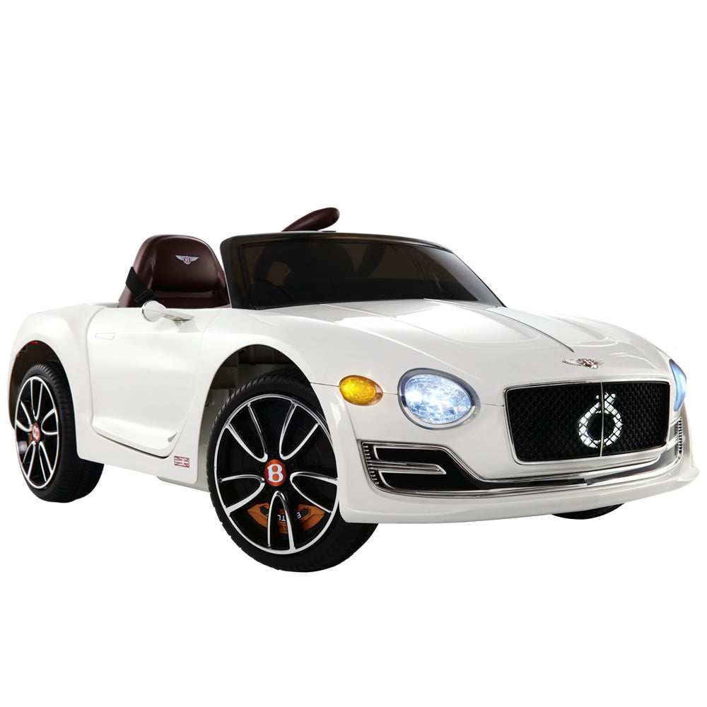 Kids Electric Ride On Car Bentley Licensed Exp12 Toy Cars Remote 12V White