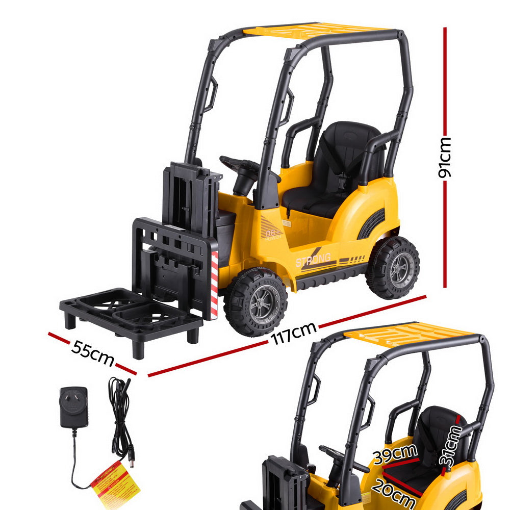 Kids Electric Ride On Car Forklift Loader Toys Cars Horn Remote 12V Red