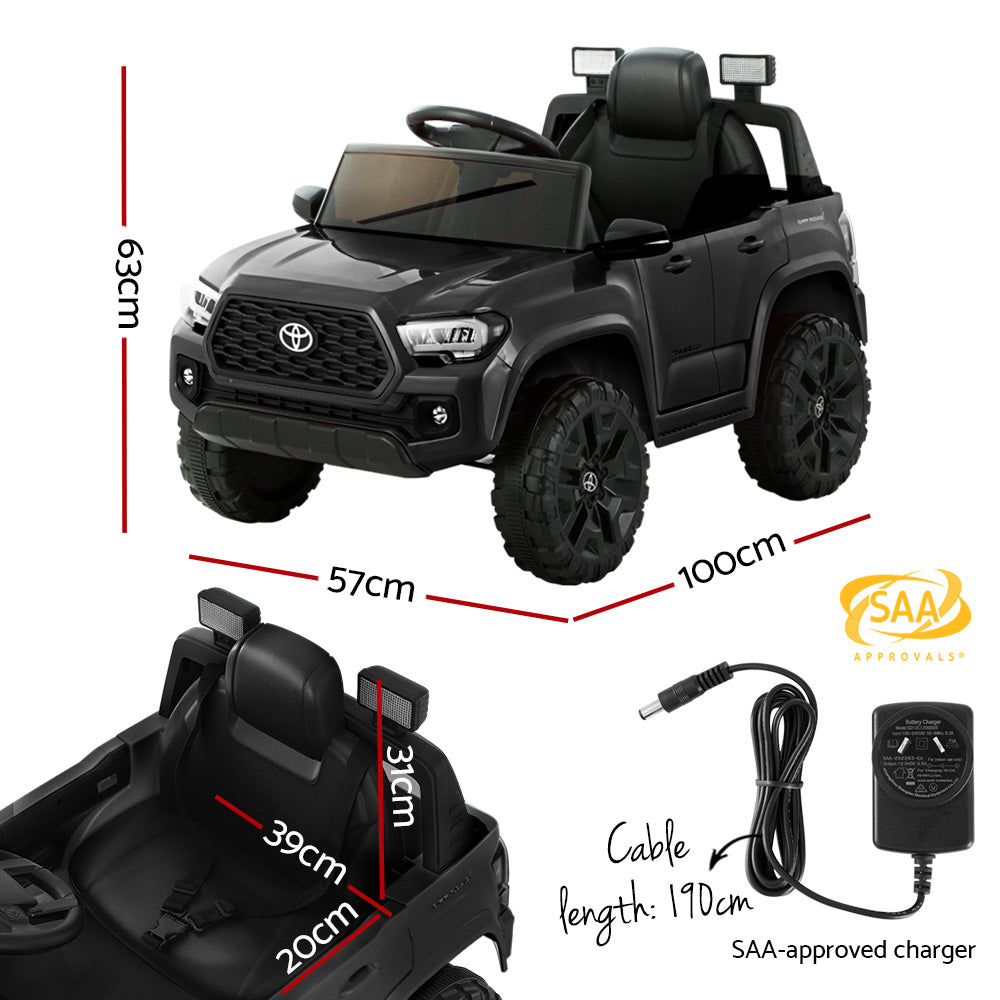 Kids Electric Ride On Car Toyota Tacoma Off Road Jeep Black