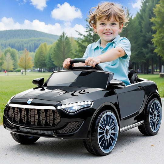 Black colour - 12V Black Kids Electric Ride-On Car with Music & Remote