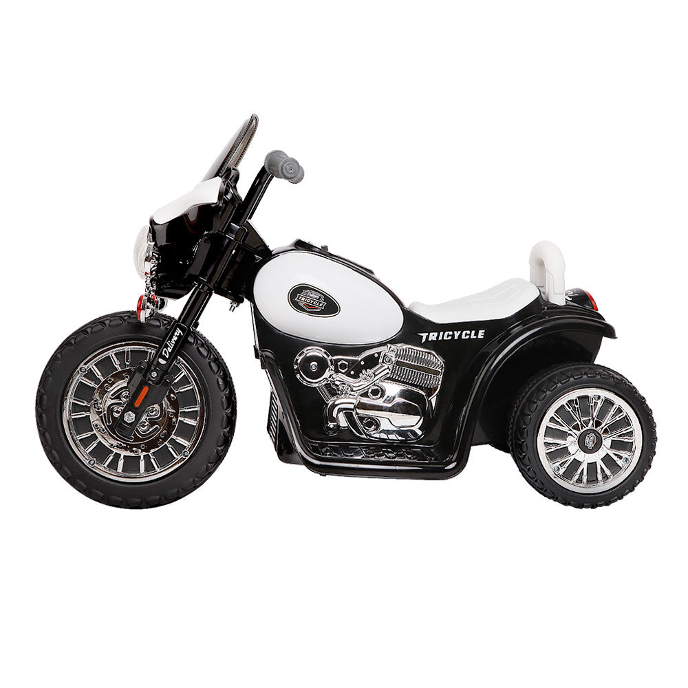 Rigo Kids Electric Ride Motorbike On Patrol Police Car Harley-Inspired 6V Black