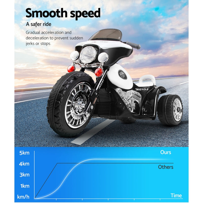 Rigo Kids Electric Ride Motorbike On Patrol Police Car