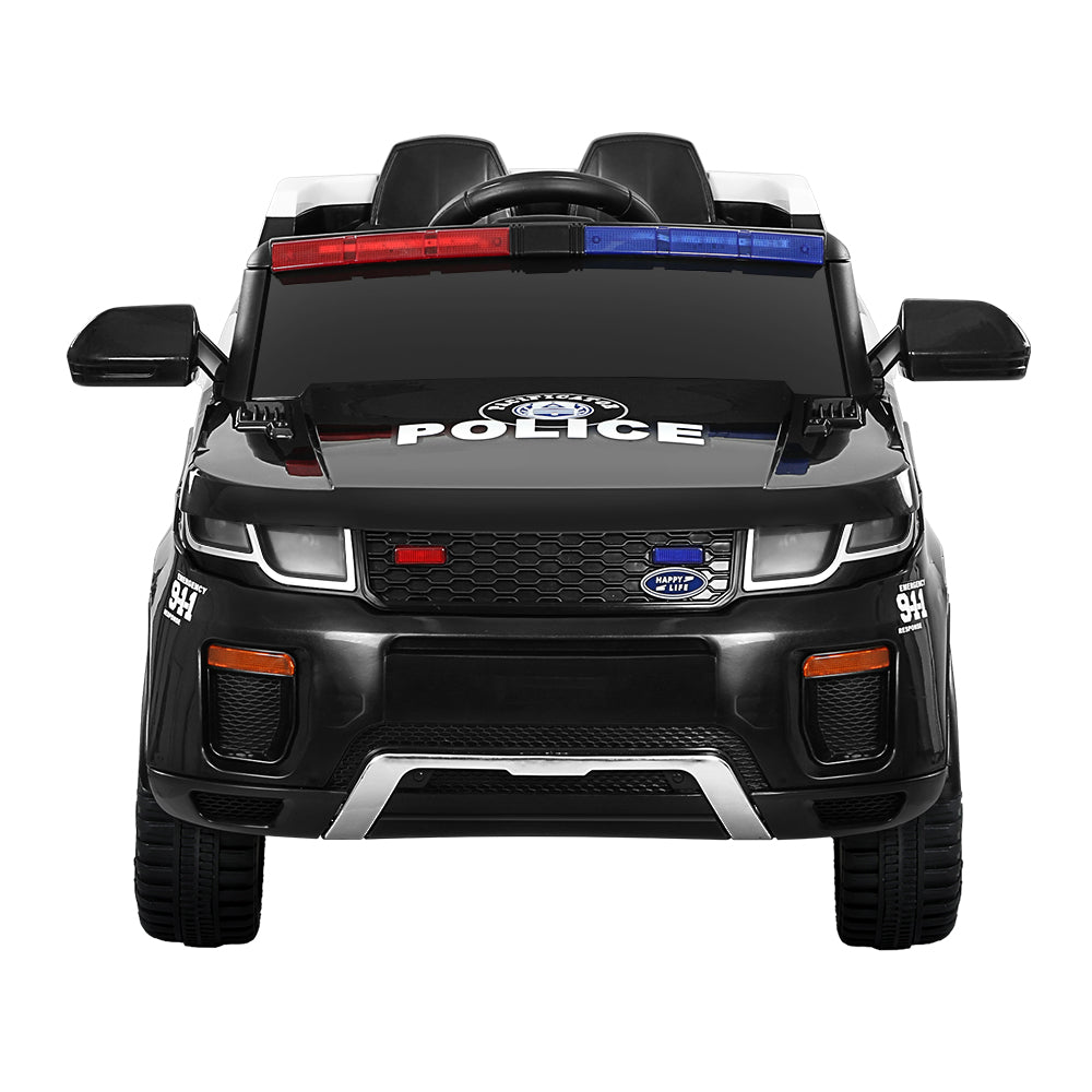 Rigo Kids Electric Patrol Police Car, Remote, Black