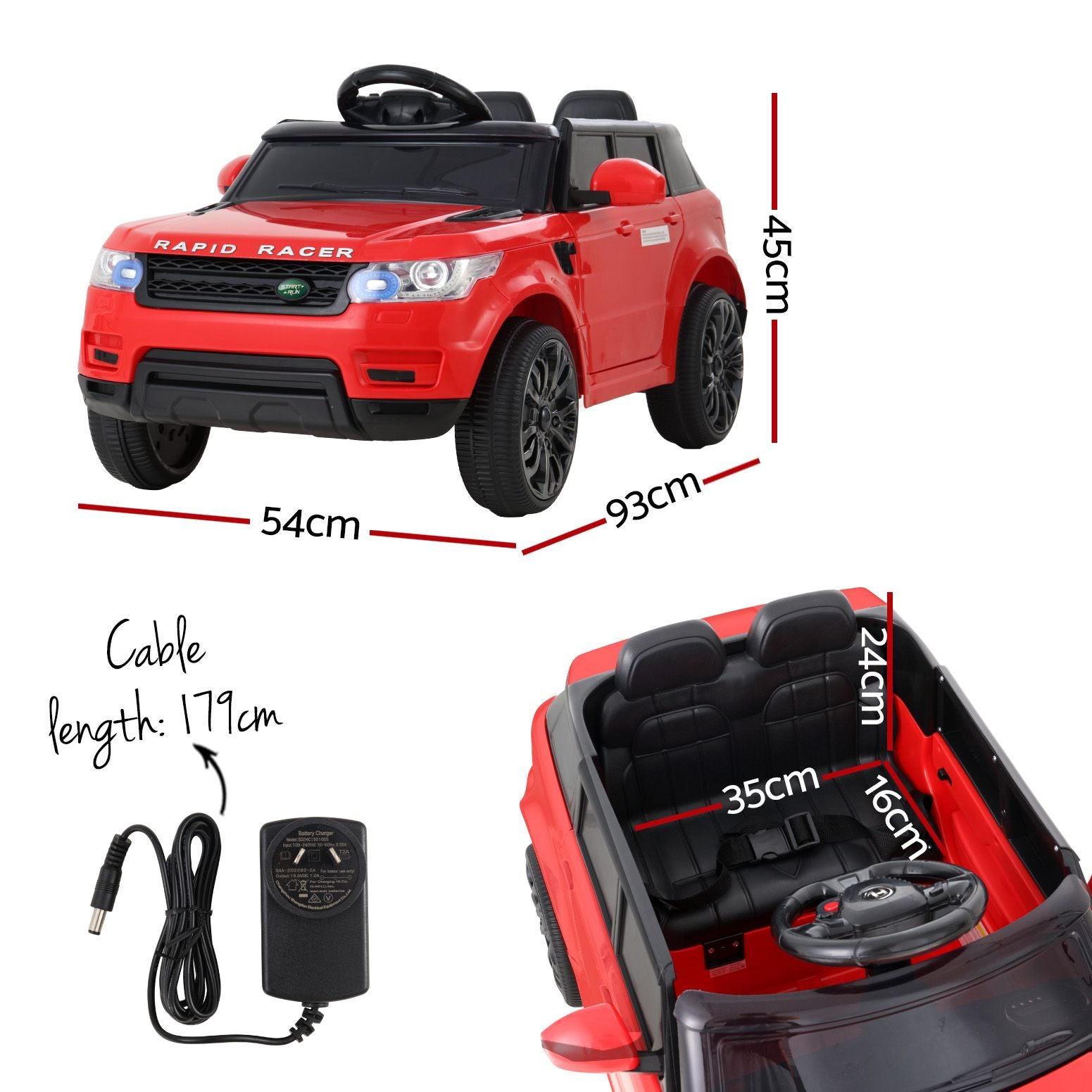 Rigo Kids Electric Suv, 12V, Red