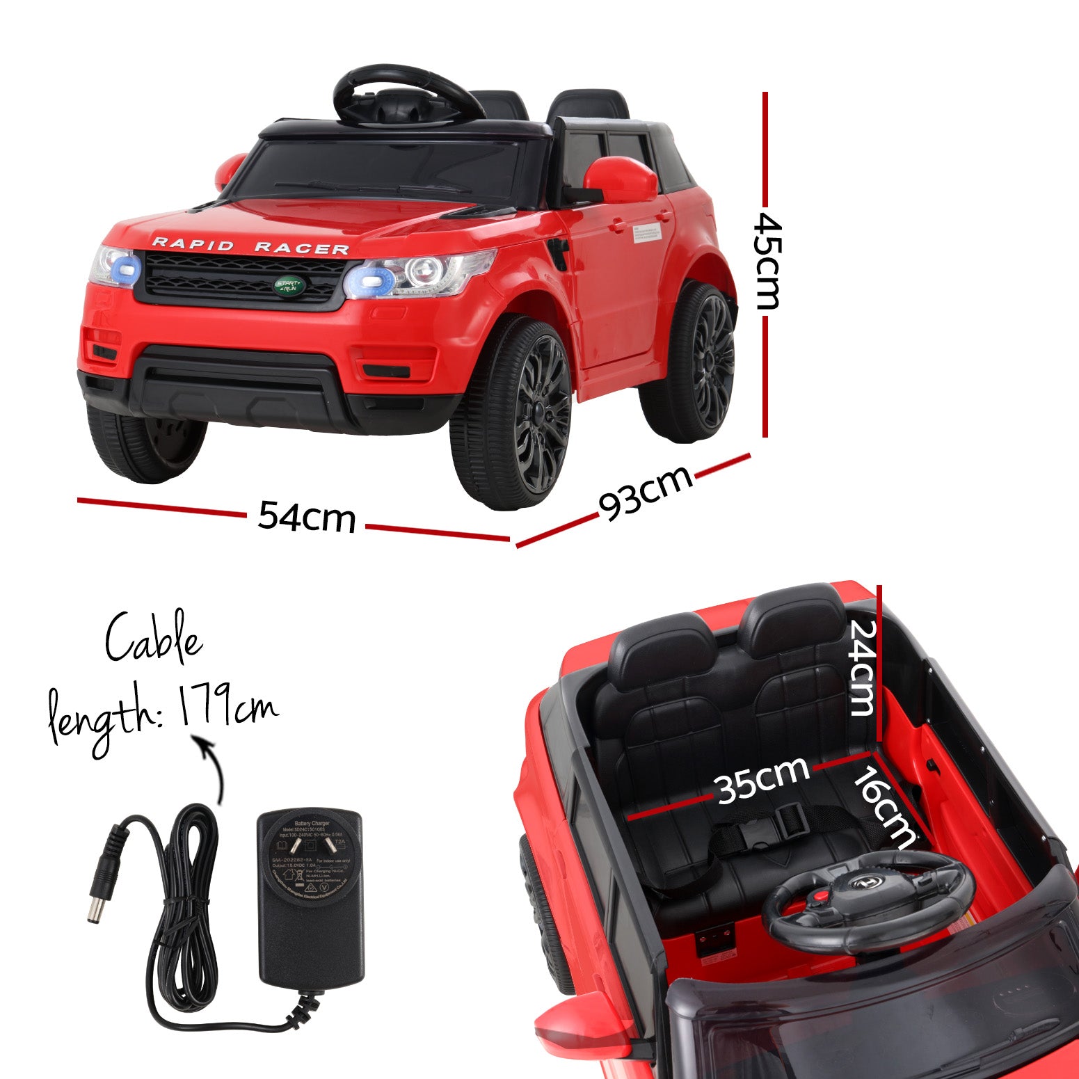 Rigo Kids Electric Suv, 12V, Red