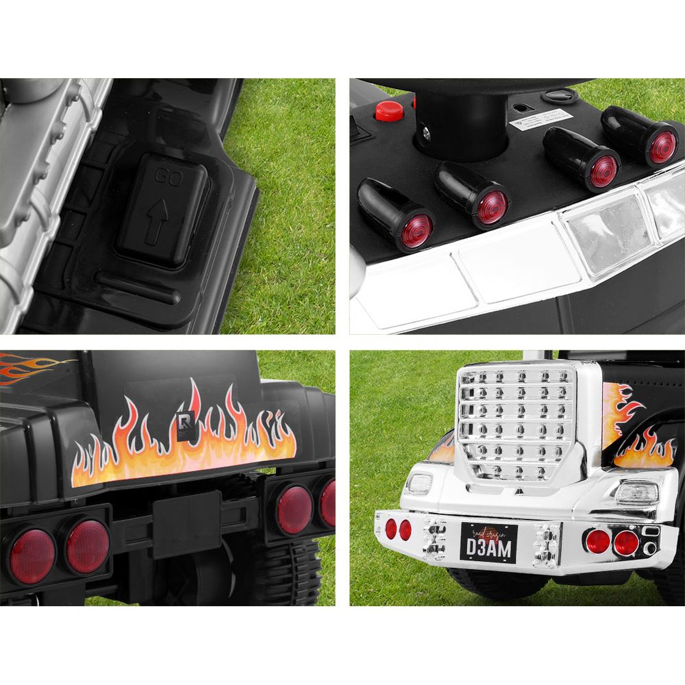 Rigo Kids Electric Ride On Car Truck Motorcycle Toy Battery Powered Black