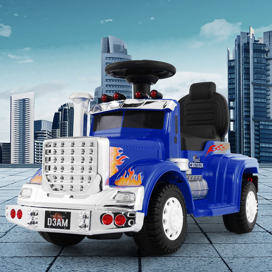 Rigo Kids Electric Ride On Car Truck Motorcycle Motorbike Toy Cars Blue - Toys Battery Childrens Rcar