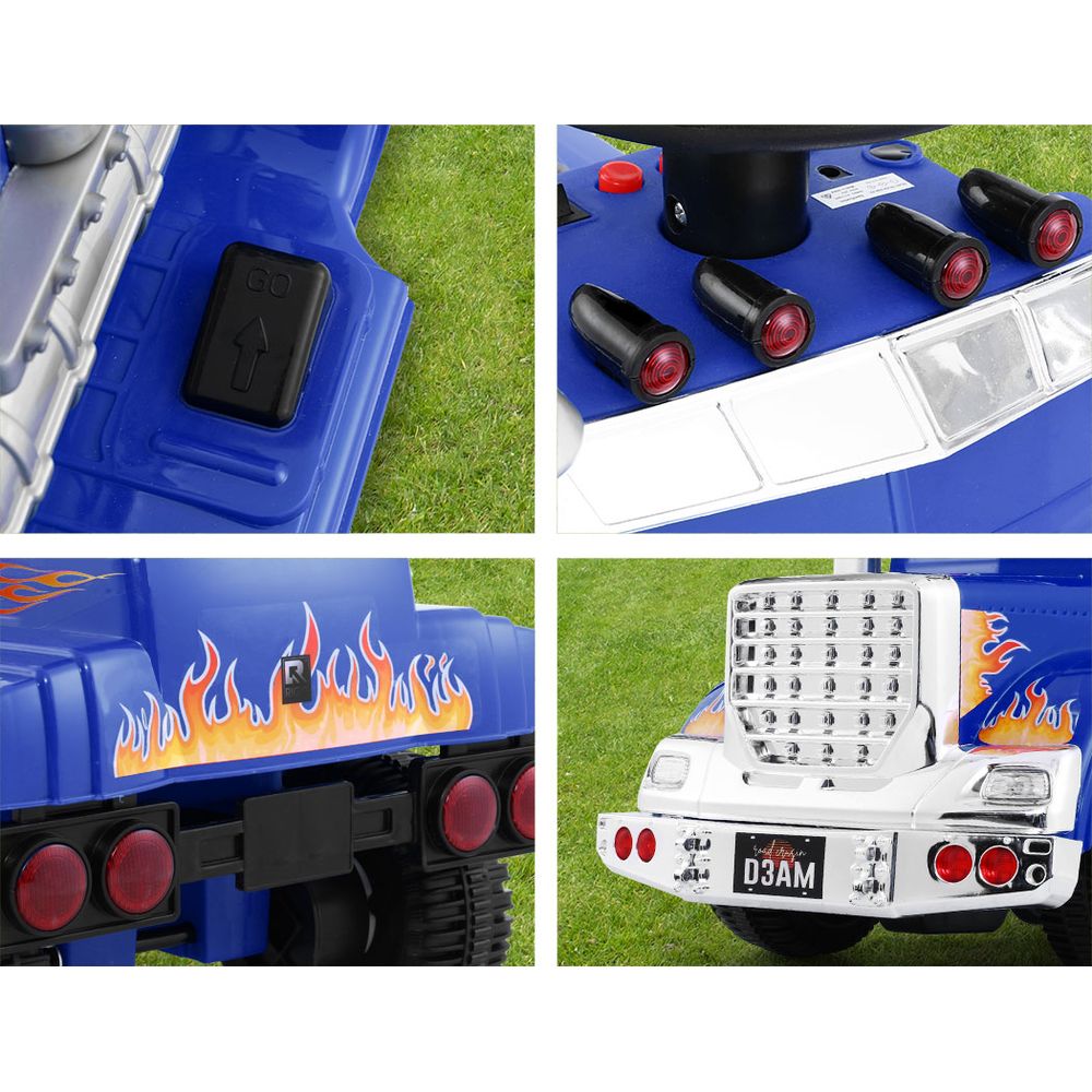 Rigo Kids Electric Ride On Car Truck Motorcycle Motorbike Toy Cars Blue