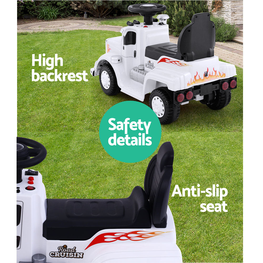 Rigo Kids Electric Ride On Car Truck Motorcycle Motorbike Toy Cars White