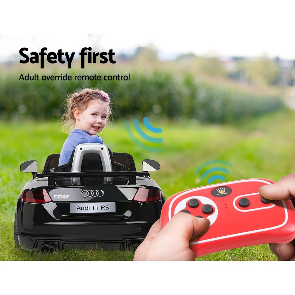 Kids Electric Ride On Car Audi Licensed Ttrs Toy Cars Remote 12V Battery Black