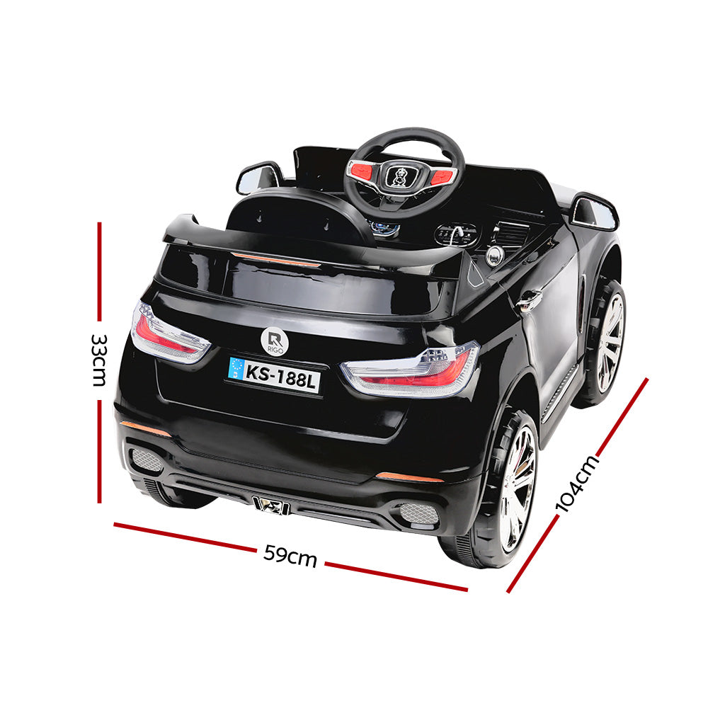 Rigo Kids Electric Ride On Car Suv Bmw-Inspired X5 Toy Cars Remote Black