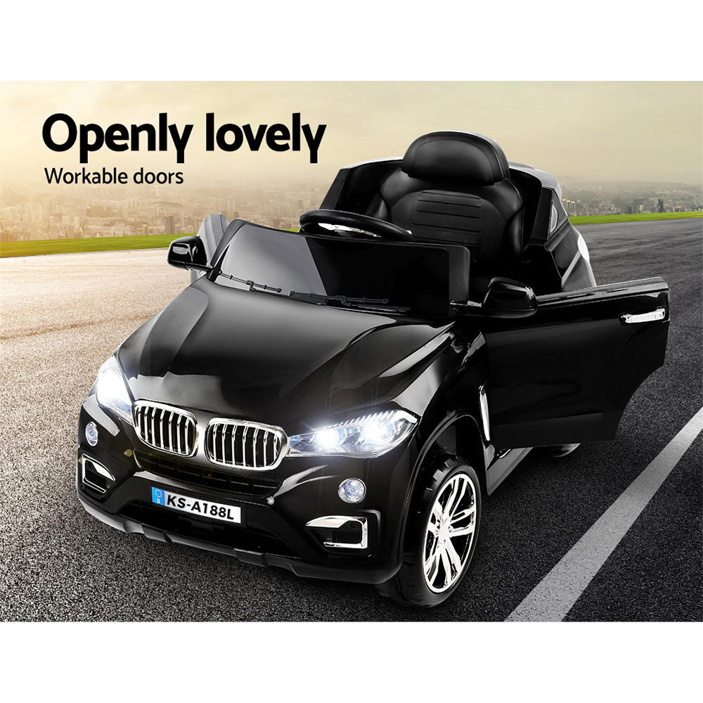 Rigo Kids Electric Ride On Car Suv Bmw-Inspired X5 Toy Cars Remote Black