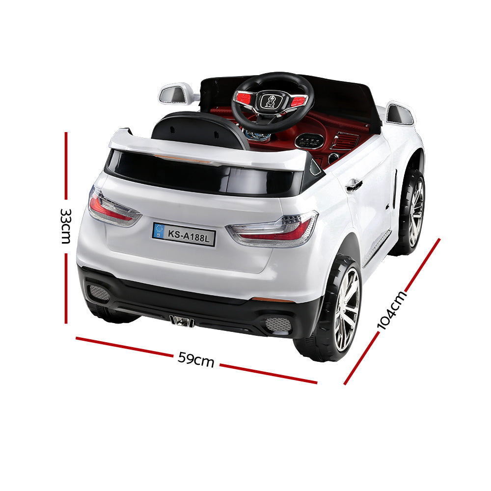 Rigo Kids Electric Ride On Car Suv Bmw-Inspired X5 Toy Cars Remote White