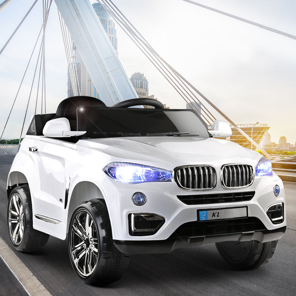 Rigo Kids Electric Ride On Car Suv Bmw-Inspired X5 Toy Cars Remote White