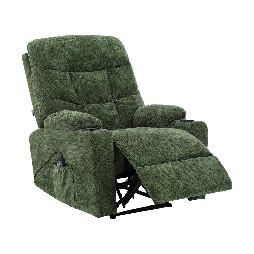 Heated Electric Recliner Massage Chair Green | Simpledeals