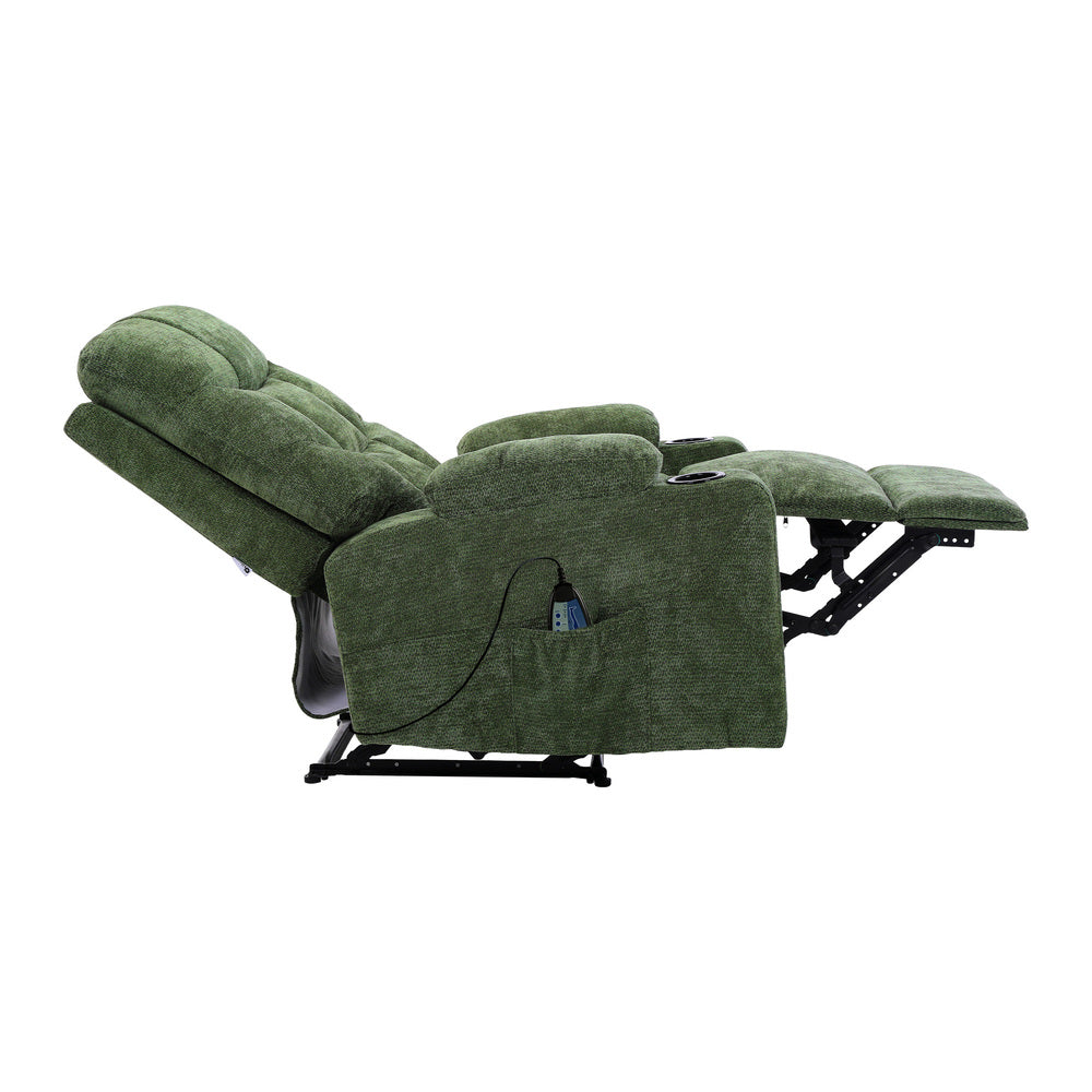 Heated Electric Recliner Massage Chair Green | Simpledeals