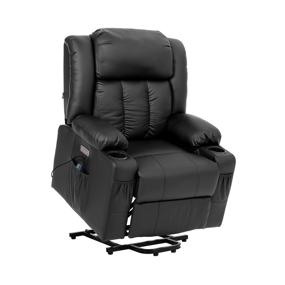 Electric Lift Massage Recliner Chair Black | Simpledeals