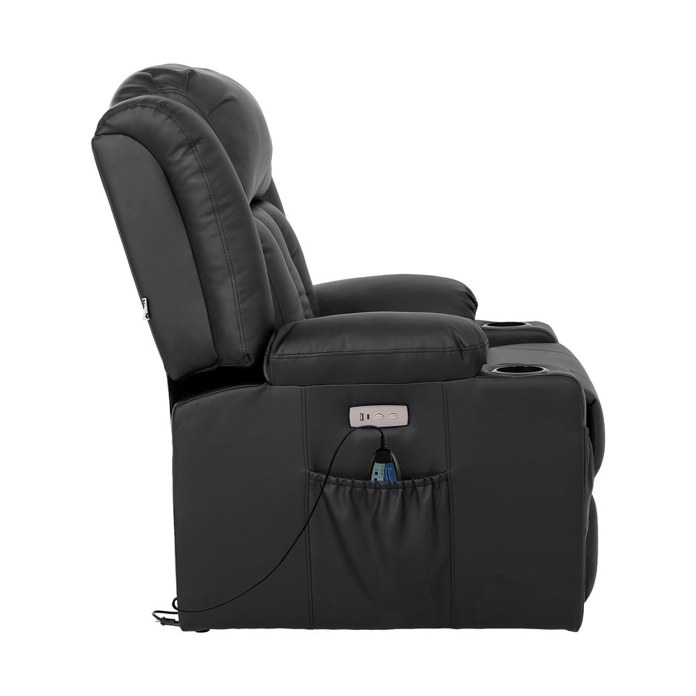 Electric Lift Massage Recliner Chair Black | Simpledeals