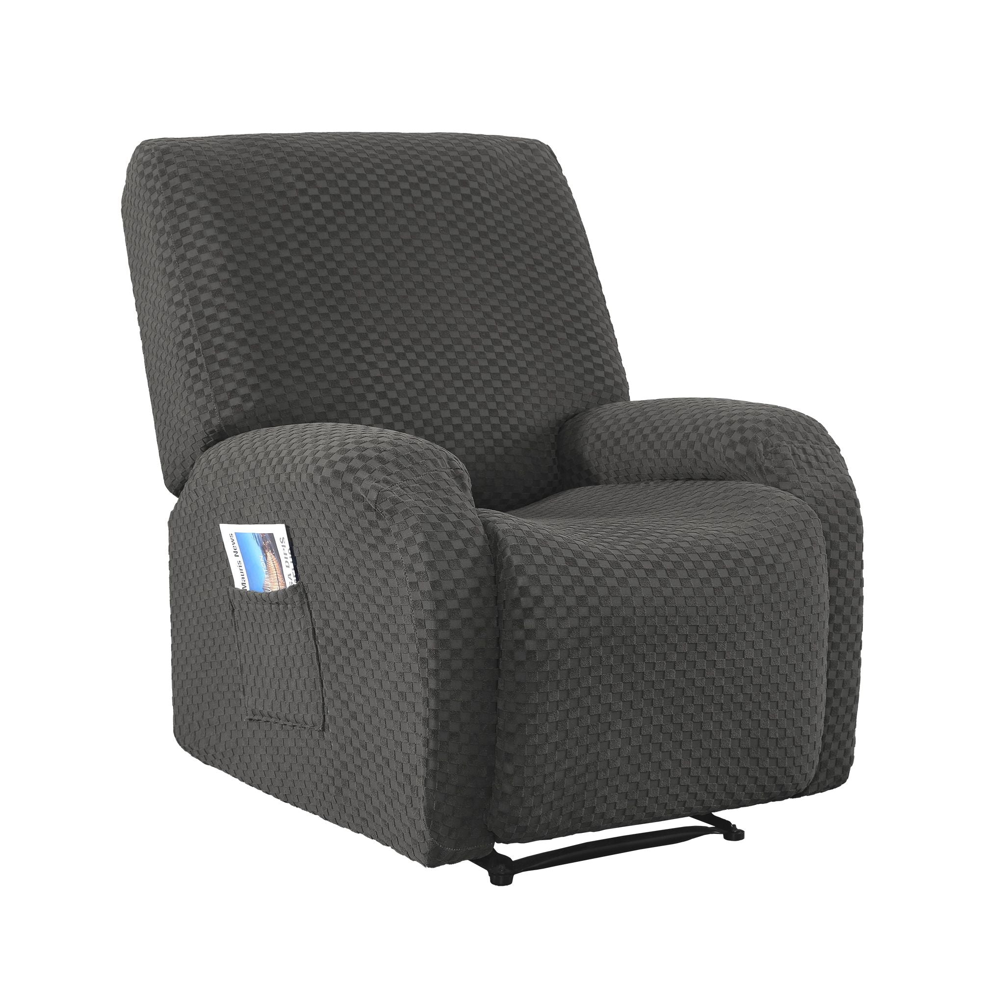 Recliner Chair Cover Storage Pockets Grey | Simpledeals