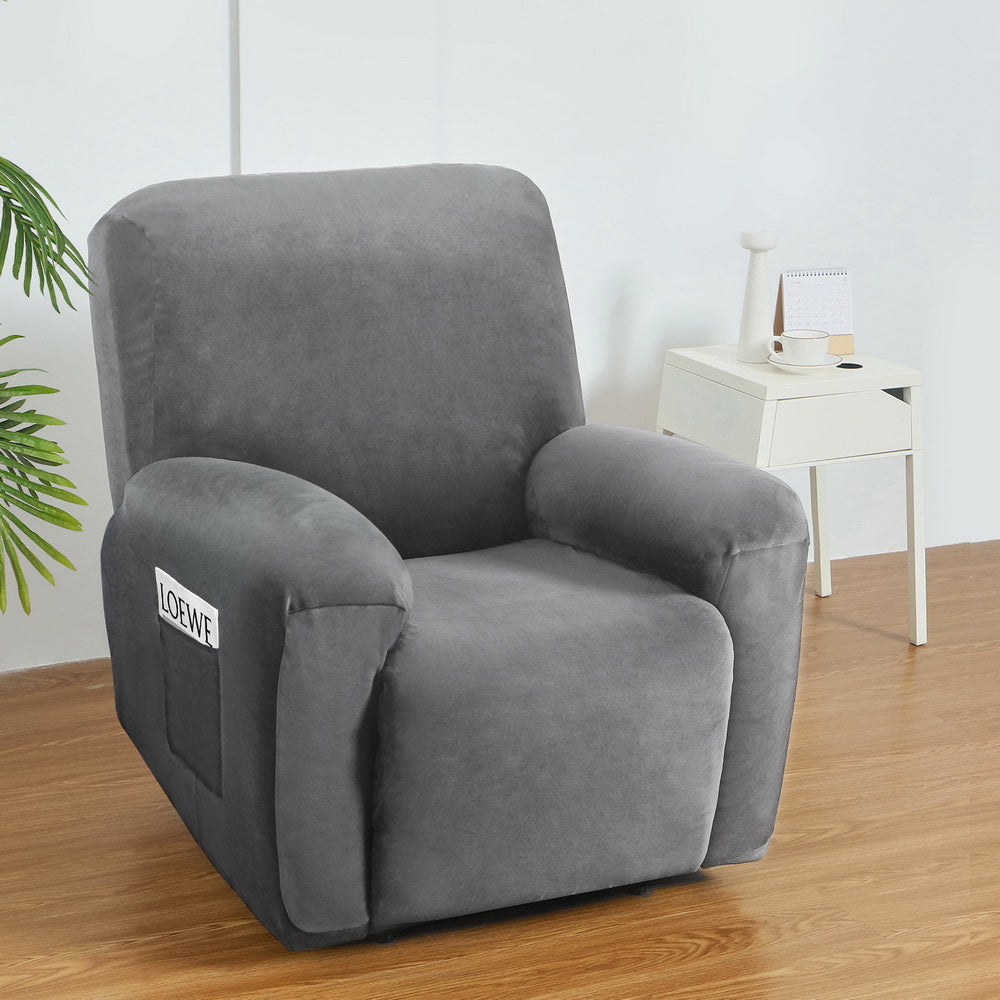 Recliner Chair Covers 1 Seater Velvet