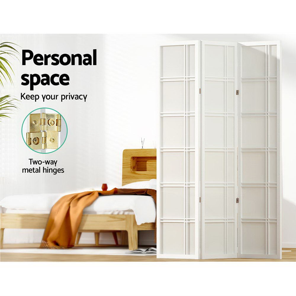 3 Panel Room Divider Screen 132X179Cm Nova White