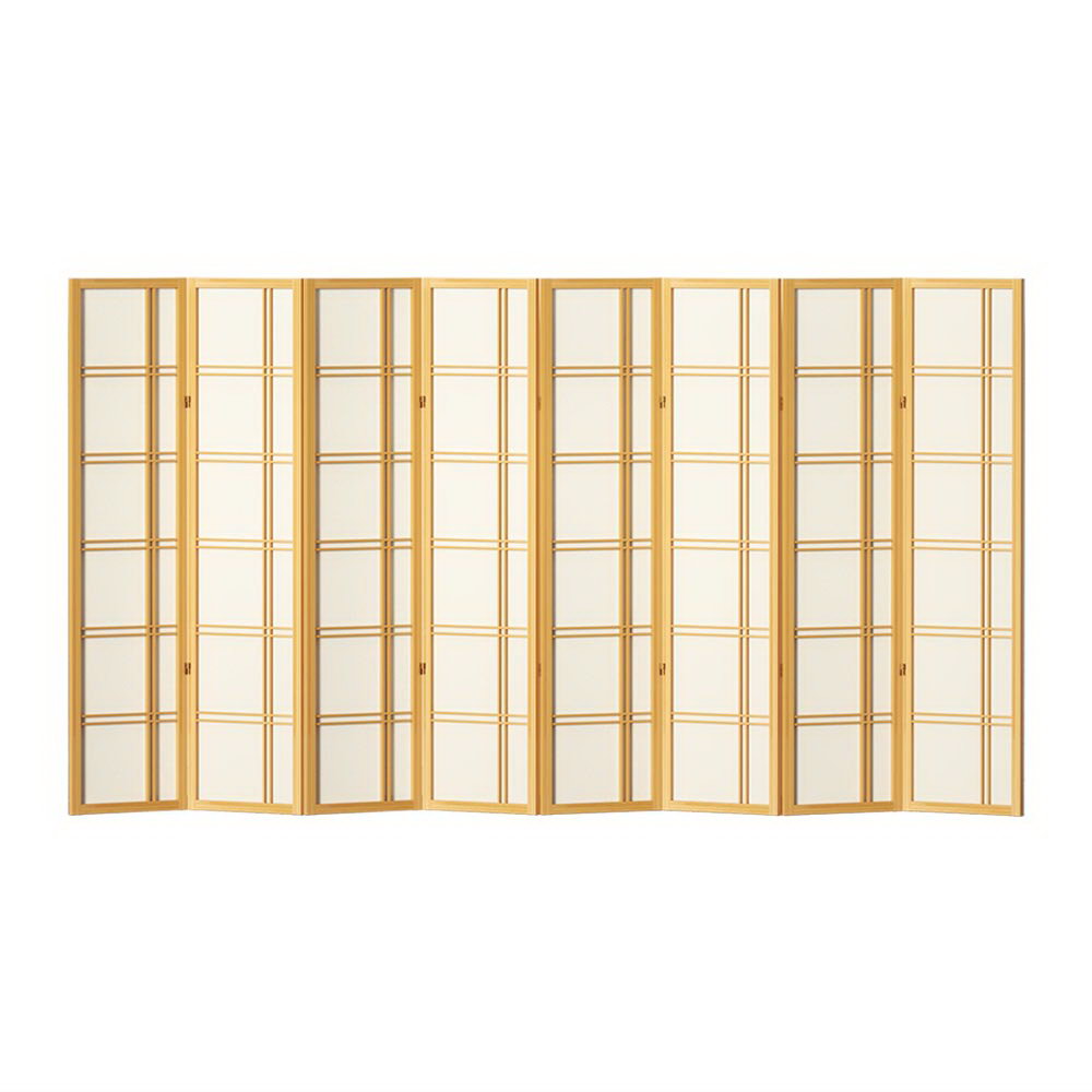Room Divider Screen Privacy Wood Dividers Stand 8 Panel Nova Natural