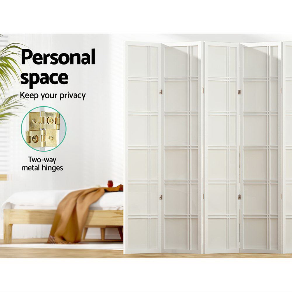 8 Panel Room Divider Screen 353X179Cm Nova White