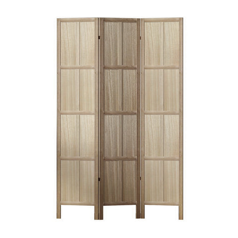 Room Divider Screen Privacy Wood Dividers Stand 3 Panel Brown