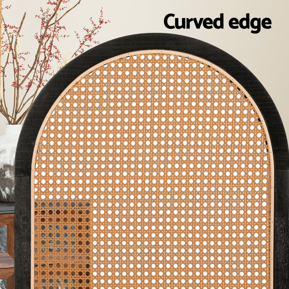 3 Panel Room Divider Screen 151X180Cm Rattan Brown