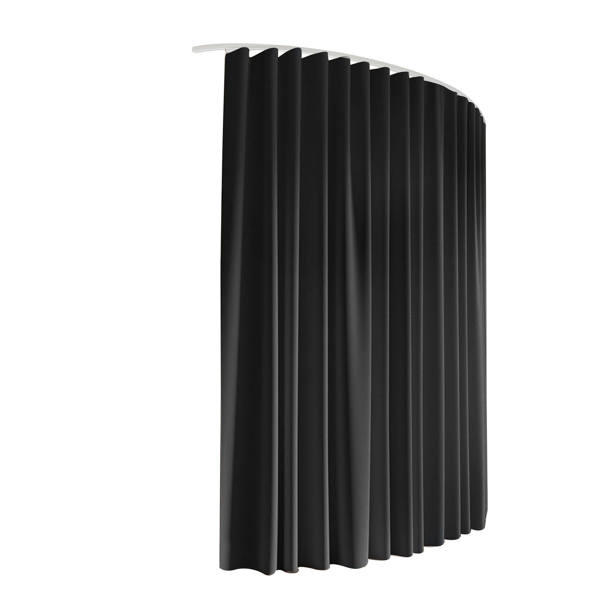 Flexible Blackout Room Divider with Bendable Track and Adjustable Hooks