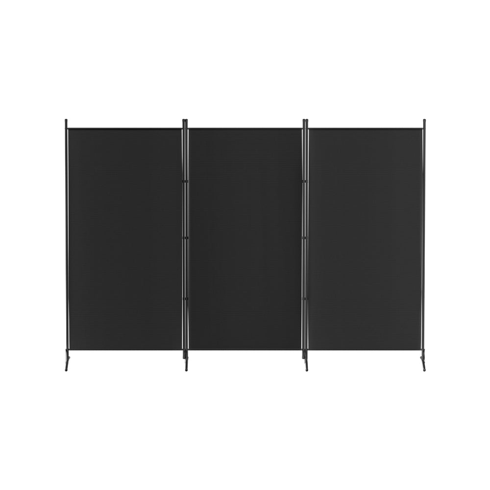 Panel Room Divider Screen Fabric Black/White