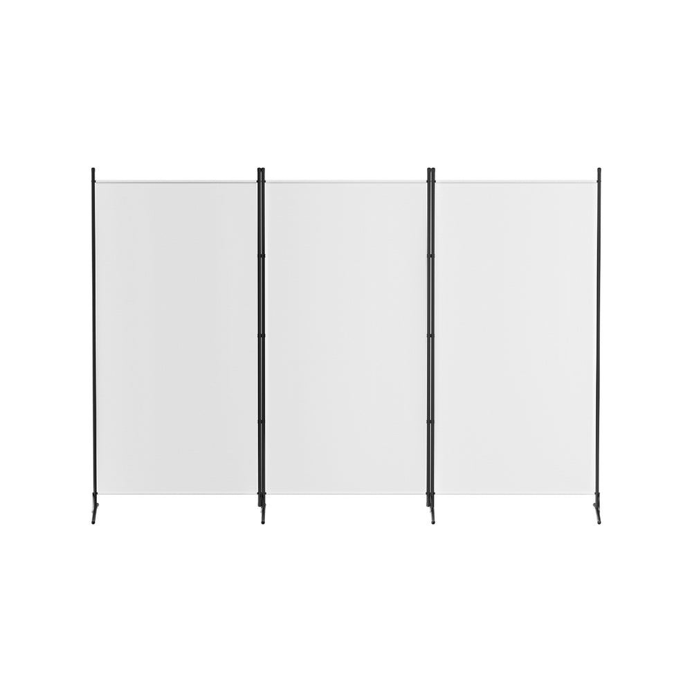 Panel Room Divider Screen Fabric Black/White