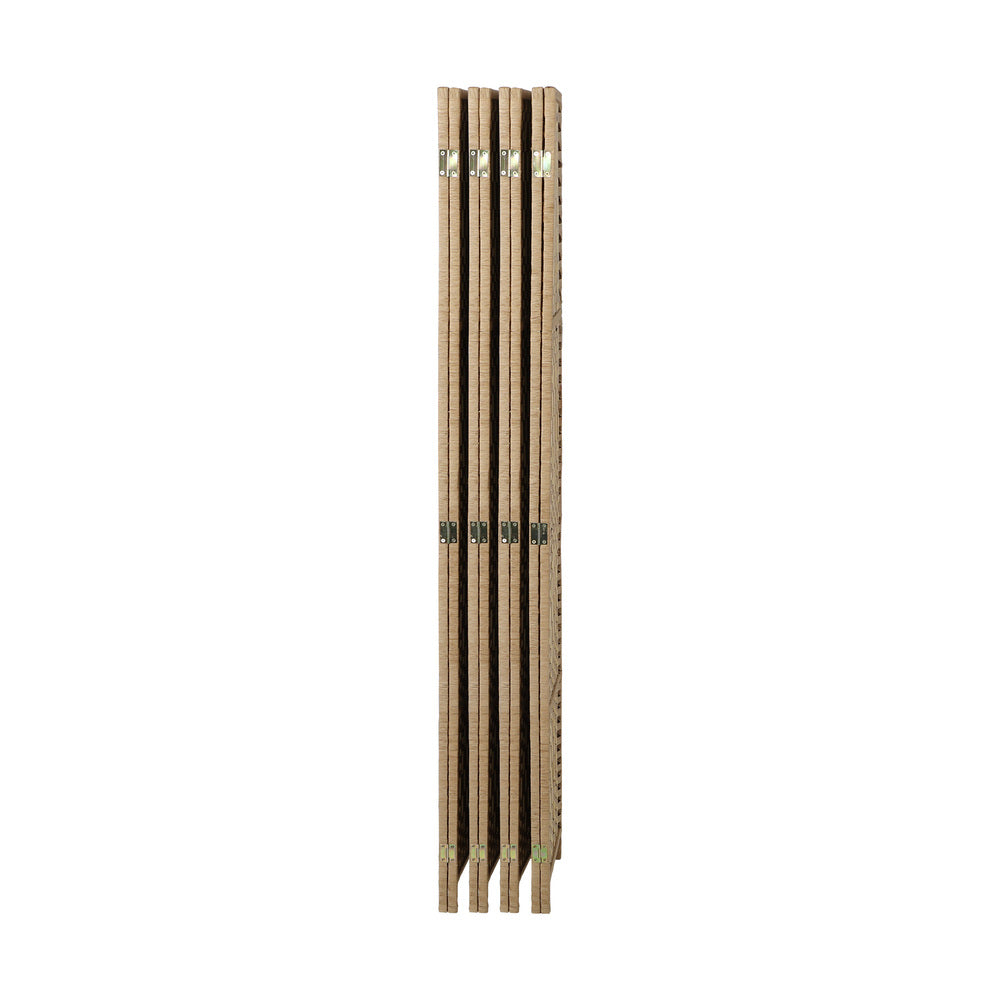 8 Panel Room Divider Privacy Screen Brown
