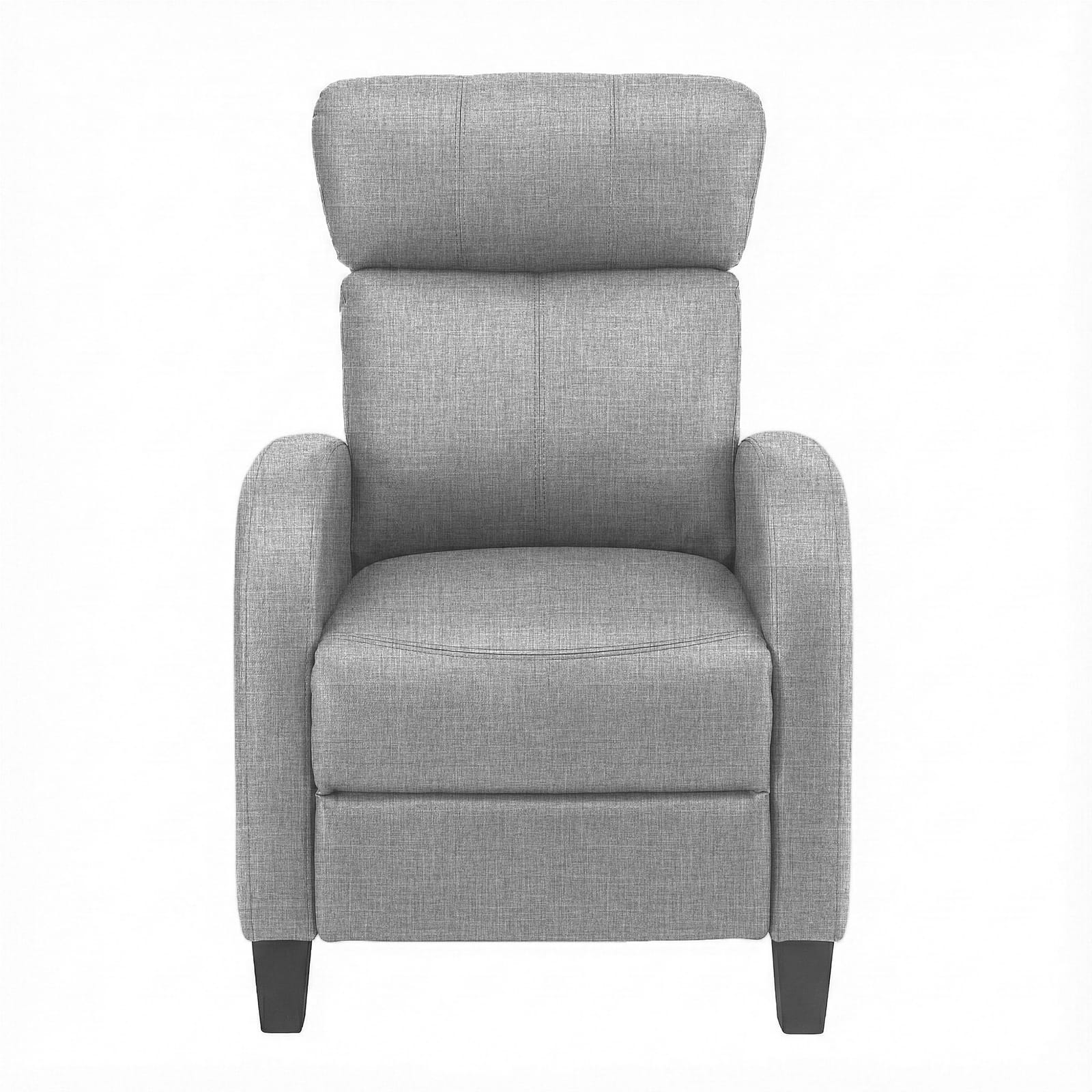 Massage Recliner Chair Grey Fabric king