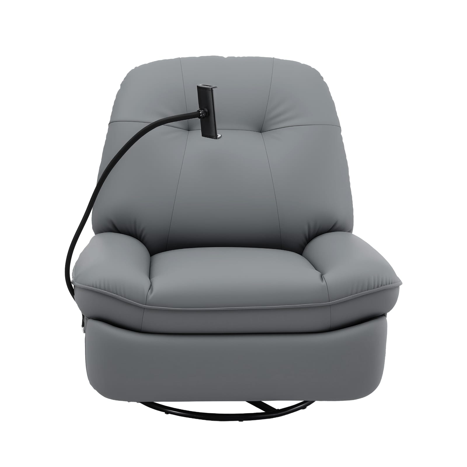 Swivel Recliner Chair Grey 100x90x96cm