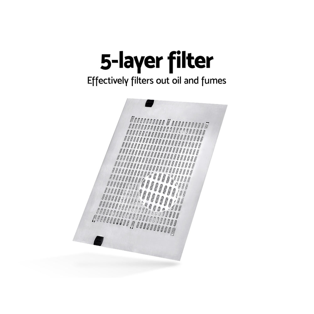 Range Hood 60Cm Rangehood Kitchen Canopy Led Light Stainless Steel