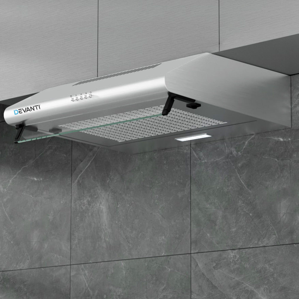 Range Hood 60Cm Rangehood Kitchen Canopy Led Light Stainless Steel