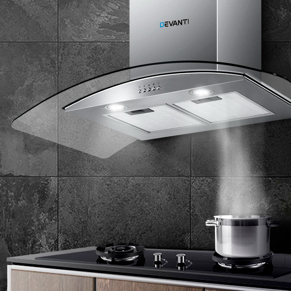 900Mm Range Hood 90Cm Rangehood Glass Canopy