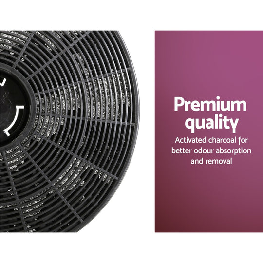17Cm Range Hood Carbon Charcoal Filters Replacement X2 - Devanti Fixed Rangehood Ductless