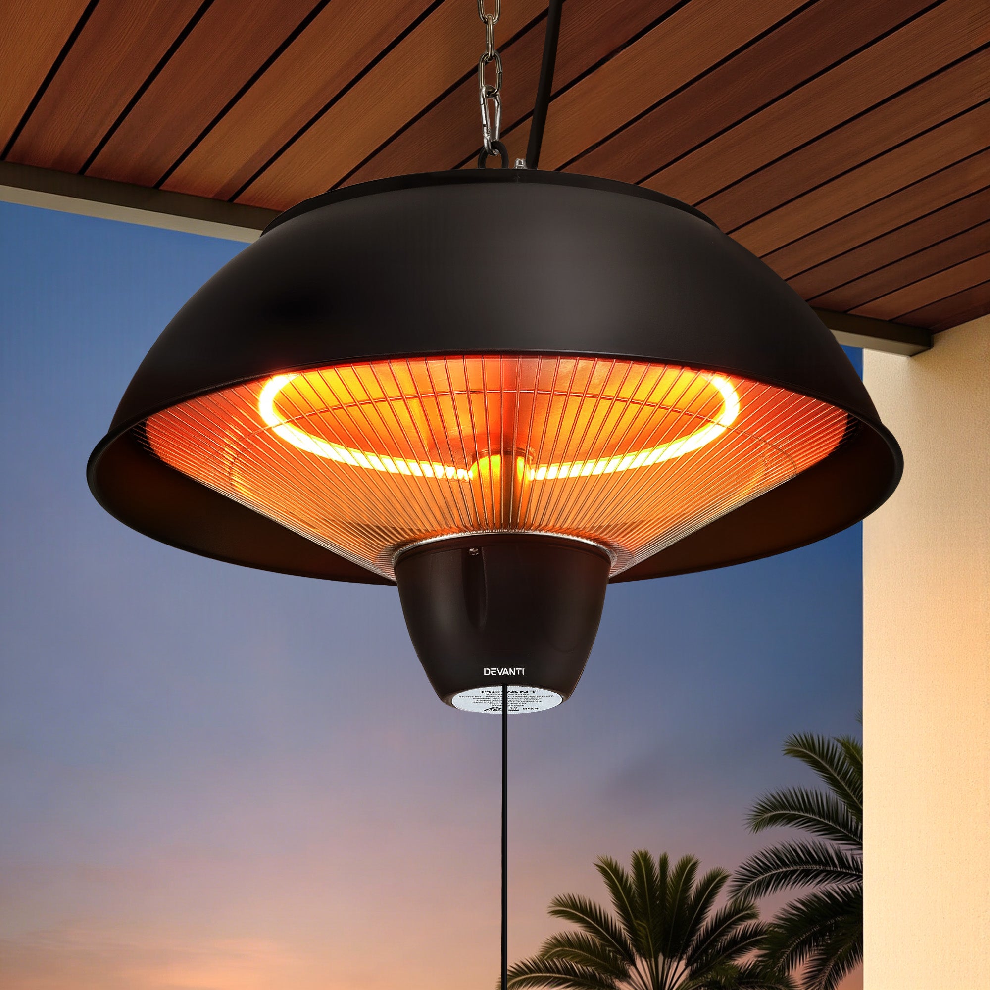 1500W Electric Infrared Patio Heater Hanging Ceiling Mounted Outdoor