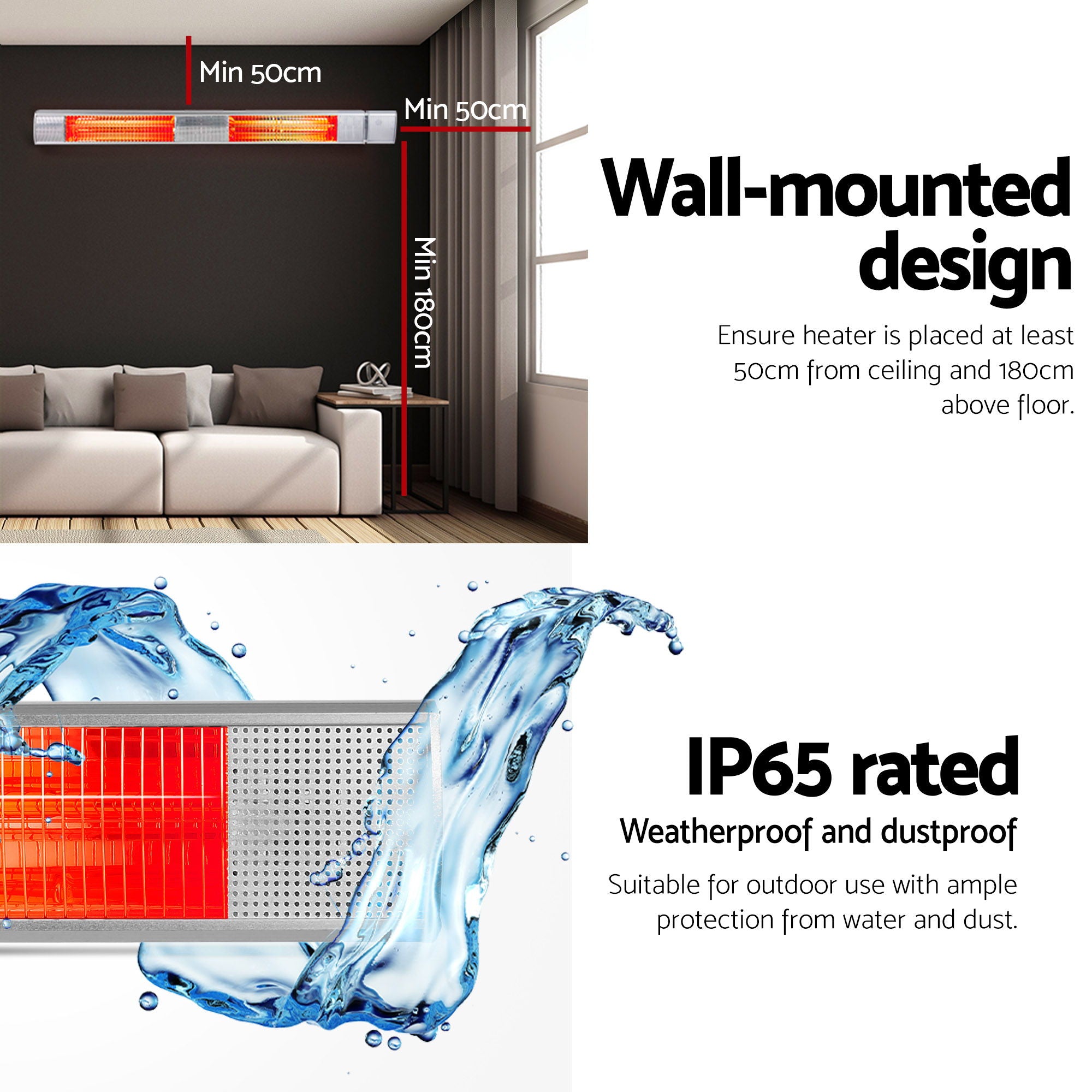 Electric Strip Heater Infrared Radiant Heaters 3000W