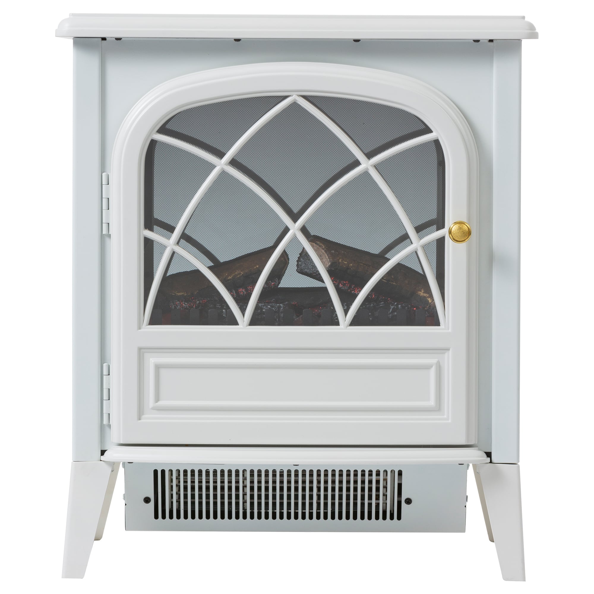 Electric Fire Stove White Compact