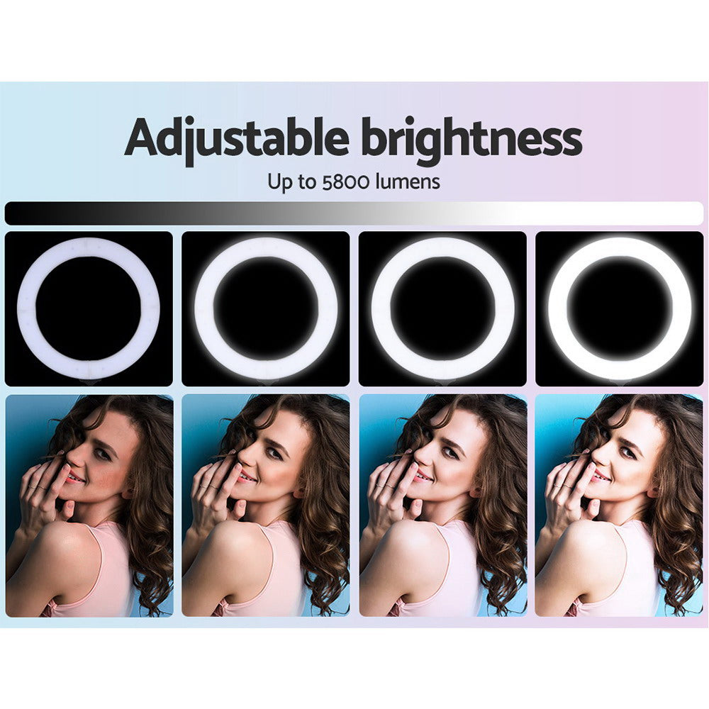 Ring Light 19" Tripod Stand Black