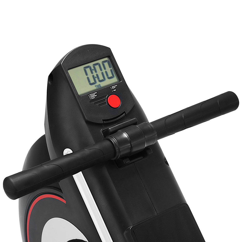 Rowing Machine Rower Magnetic Resistance Exercise Fitness Black