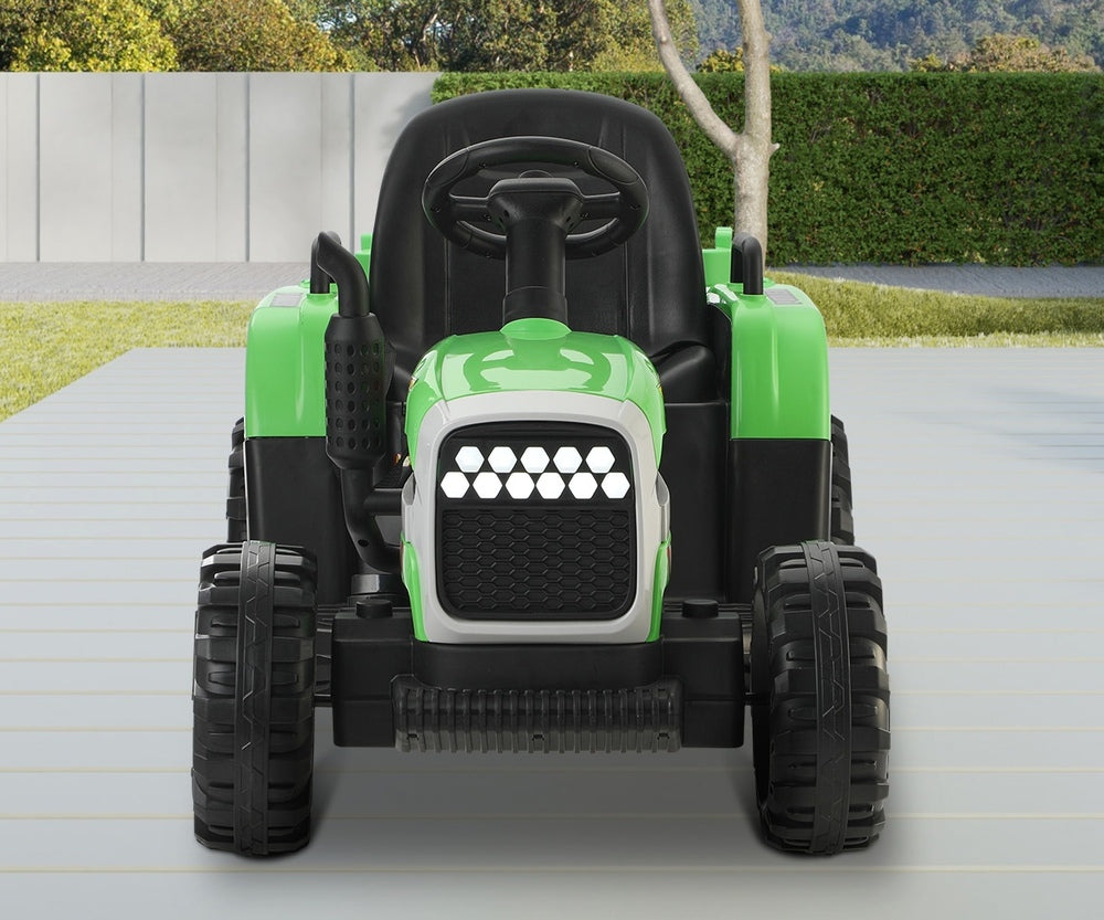 Kids Ride On Car Tractor 12V Toys Remote Control Green/Pink